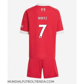 Camiseta Liverpool Florian Wirtz #7 Primera Equipación Replica 2025-26 para niños mangas cortas (+ Pantalones cortos)